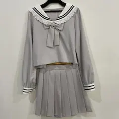 AnkRouge グレイッシュパープルセーラー襟セットアップ地雷系量産型ロリータ