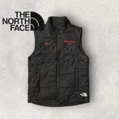 【ザ・ノースフェイス】中綿ナイロンベスト　企業ロゴ　黒　S キルティング　f
