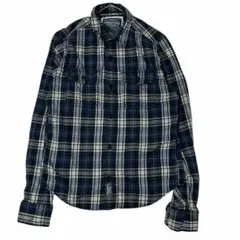 アバクロンビーアンドフィッチ 長袖シャツ チェック ロゴタグ US古着r68