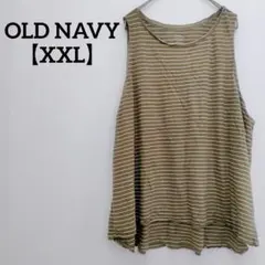 OLD NAVY 【XXL】 タンクトップ オリーブ ストライプ