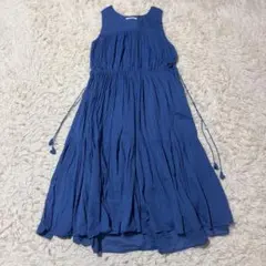 極美品 ヌキテパ 洗える インド綿 たっぷりギャザー ティアードロング 