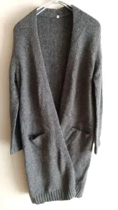 無印良品 ロングカーディガン チャコールグレー
