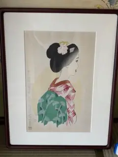 鶴田一郎 宵待草 美人画 貴重イラスト インテリア 絵画 日本画 真作