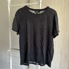 A.P.C. 黒と青のレオパード柄 Tシャツ Sサイズ
