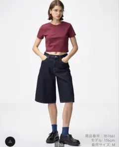 新品・タグ付き　ジーユー　GU デニムハーフパンツ　ジョーツ　XL