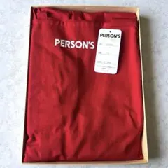 PERSON’S エプロン 赤 新品未使用 ロング丈 ポケット付き　綿100%のサムネイル