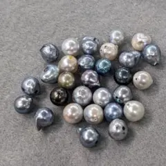 c3☆あこや真珠☆両穴6.5～7.5⭐︎29個☆