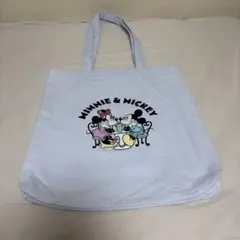 ミッキー ミニー エコバッグ ライトブルー