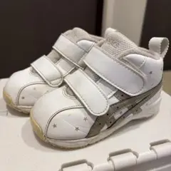 アシックス ファーストシューズ ホワイト/ゴールド