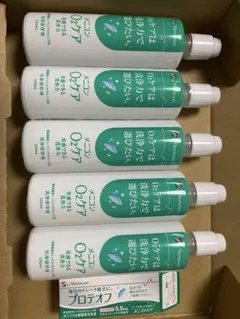 メニコンO2ケア　ハードコンタクト洗浄液 5本セット➕プロテオフ1本