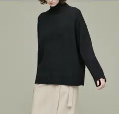 uncrave アンクレイヴ メリノウール ハイネックニット ブラック サイズ1