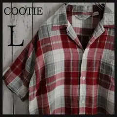 COOTIE チェック柄 オープンカラー 半袖シャツ Lのサムネイル