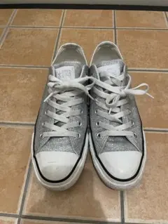 コンバース　オールスター ラメスニーカー　シルバー　24cm　グリッター