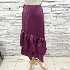 【新品】フレアロングスカート ピンク