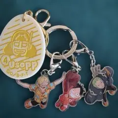 ONE PIECE EGGHEAD メタルキーホルダー ルフィ、ゾロ、サンジ