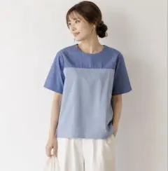 STUDIOUS ステュディオス ポッケ付きバイカラーTシャツ 2のサムネイル