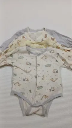 ベビー肌着　前あきロンパース 4枚セット 70cm