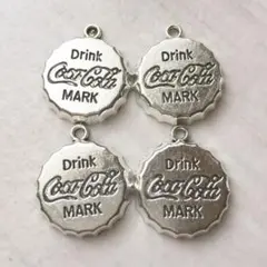 メタルチャーム☆瓶のふた　4個セット