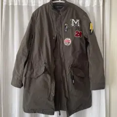 ZARA MAN ミリタリージャケット ワッペン カーキ Sのサムネイル