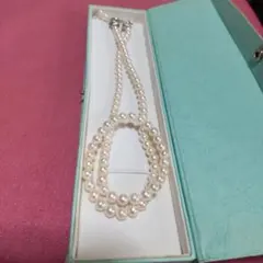 【最終価格です】ホワイトパール ネックレス ローズモチーフ