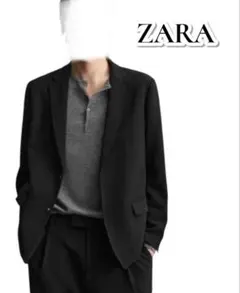 【美品】ZARA RELAXED FIT ジャケット ブラック L