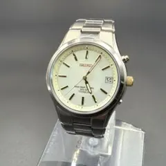 SEIKO 7B42-0AN0 メンズ腕時計 電波ソーラー チタニウム デイト