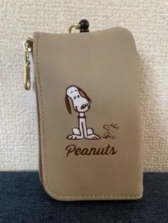 PEANUTS スヌーピー パスケース ベージュ