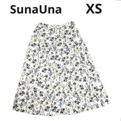 美品 SunaUna スーナウーナ 花柄フレアロングスカート 34 XS相当のサムネイル