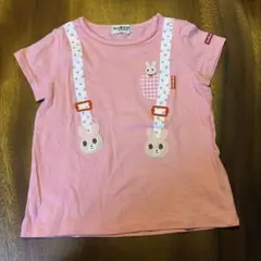 ホットビスケッツ　うさこちゃんサスペンダー風半袖Tシャツ　80㎝のサムネイル