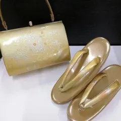 新品未使用　礼装用　金色系草履バッグセット　フリーサイズ　to-2