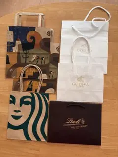 ショップ袋 まとめ売り スターバックス ゴディバ カルディ リンツのサムネイル