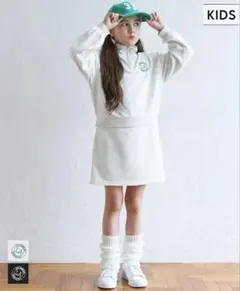 coca フロントジップスウェットワンピース140