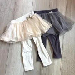 チュール付きレギンス 2点セット