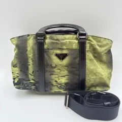 【良品✨】PRADA プラダ　2way ショルダー　ハンドバッグ　迷彩　ナイロン