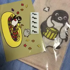 Suicaのペンギン ボディタオル ポストカード シール さかざきちはる 温泉