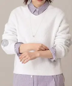UNTITLED コットンニット 白　Mサイズ