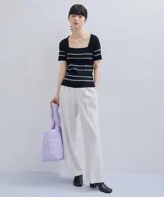 ADAM ET ROPÉ FEMME　リブニットTEE