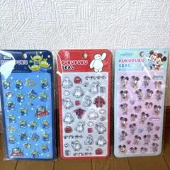 正規品 ディズニーぷくぷくシール　3枚セット
