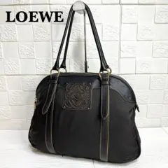 ✨上美品✨☘️LOEWE☘️✨トートバッグ✨肩掛け✨アナグラム✨ナイロンレザー✨