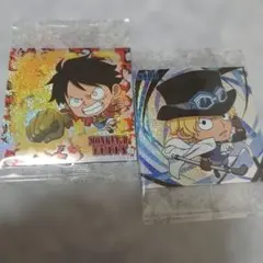 ワンピース　シール　ウエハース　LOG.10　サボ　ルフィ　GR 2枚セット