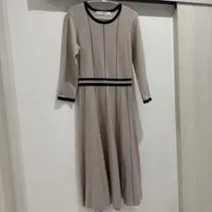 tocco closet ウエストマーク　配色ライン入り　ニットワンピース