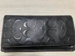 COACH シグネチャー エンボス 長財布 ブラック
