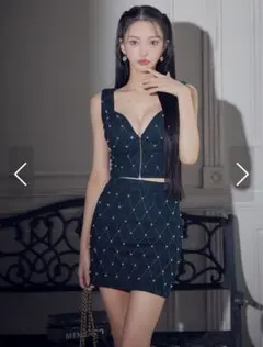 ダークブルータイトドレス