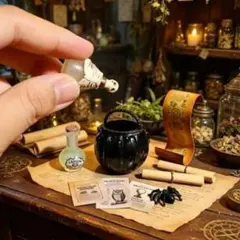 魔法使いの道具 ミニチュアセット 錬金術 ジオラマ
