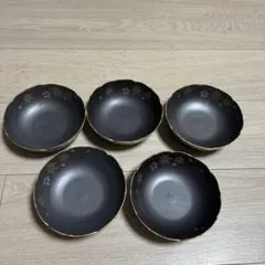 たち吉　ボウル　金彩　紅葉柄　花よせ　煮物鉢　マット