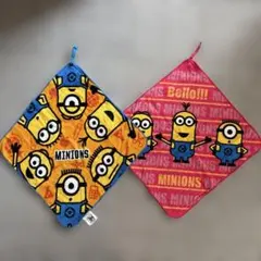 ミニオン　ループ付きタオル2枚