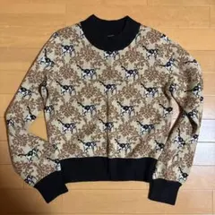 猫柄　ニットセーター 長袖