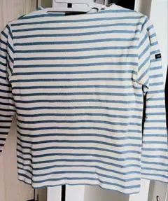 SAINT JAMES 長袖 Tシャツ 青白ストライプ