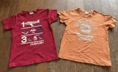 ハッシュアッシュ 半袖Tシャツ 2枚セット 110cm 男の子 ワールドのサムネイル