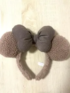 ディズニーランド　ミニーカチューシャ　ブラウン